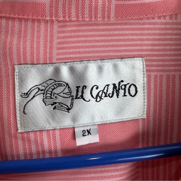 Il Canto Button Up Shirt Vintage Pink Size 2X - Picture 2 of 5